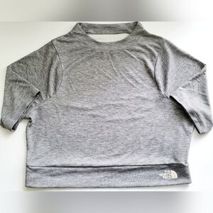 The North Face Women's Vyrtue Cropped Top Shirt Size XL Gray Flash Dry EUC